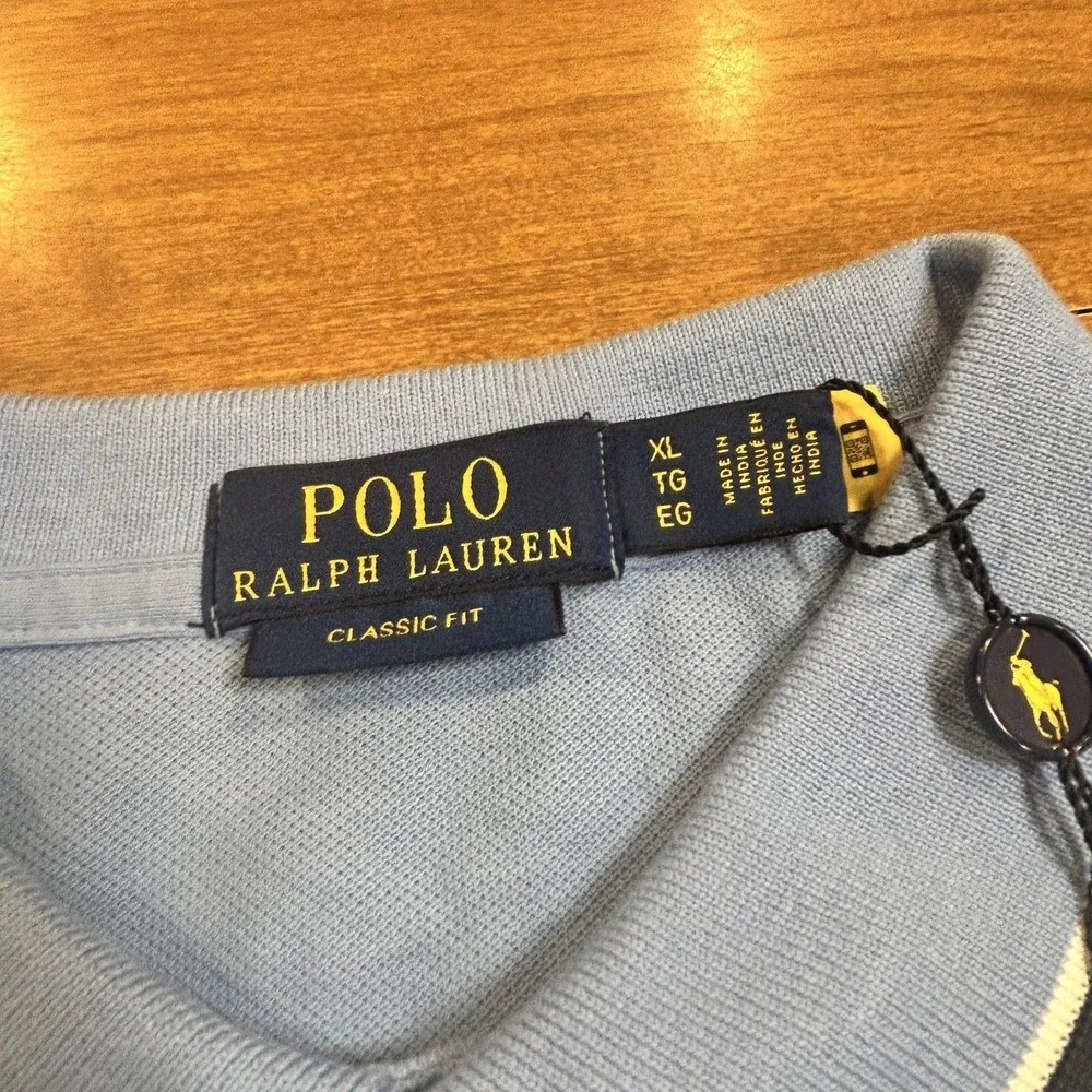 Polo Ralph Lauren Polo Shirt Mens XL Blue Classic Fit Knit Cotton Pony NWT SPOT